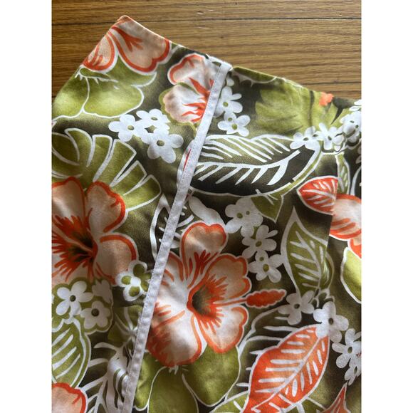 Island Republic Green Orange White Brown Tropical Print Skirt - Picture 3 of 5